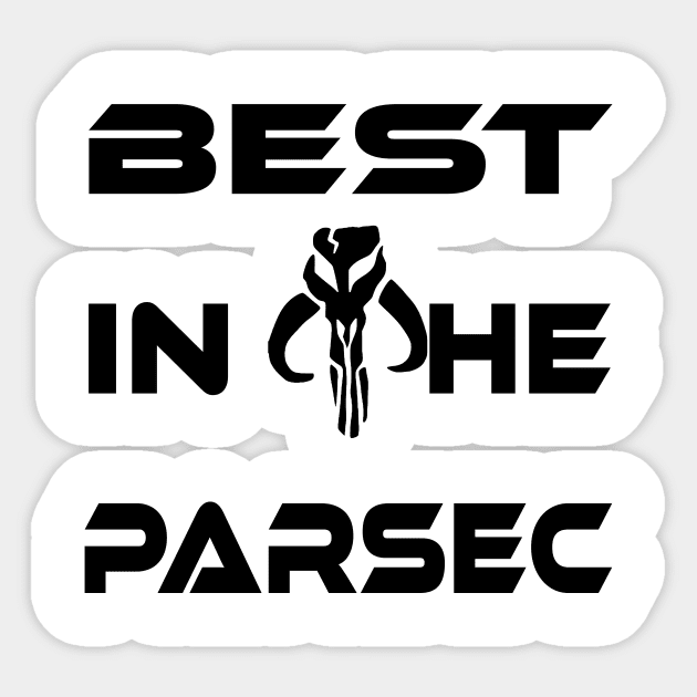 "BEST IN THE PARSEC" BLACK logo Sticker by TSOL Games